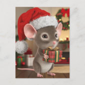 かわいいおもしろいクリスマスマウス ポストカード (正面)
