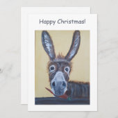 かわいいおもしろいクリスマスロバ シーズンカード (正面/裏面)