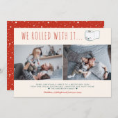 かわいいおもしろいクリ転がスマスIT 2枚の写真 シーズンカード (正面/裏面)