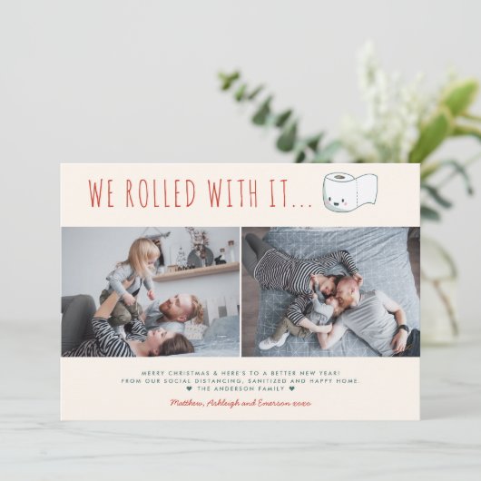 かわいいおもしろいクリ転がスマスIT 2枚の写真 シーズンカード (スタンド正面)