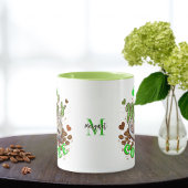 かわいいおもしろいグリーンのお母さんの日がコーヒーで良くなる マグカップ