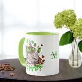 かわいいおもしろいグリーンのお母さんの日がコーヒーで良くなる マグカップ
