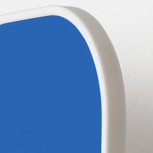 かわいいおもしろいグリーンカエル漫画イラストレーション ピックルボールラケット (左詳細)