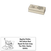 かわいいおもしろいグリーンカエル漫画イラストレーション ラバースタンプ (押印)