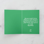 かわいいおもしろいグリーンビーガンブロッコリー誕生日 カード (内部)