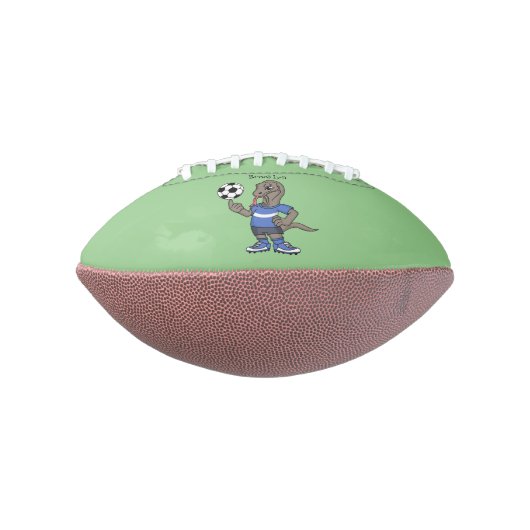 かわいいおもしろいコモドドラゴンの遊サッカー漫画 アメリカンフットボール (回転90)
