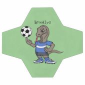 かわいいおもしろいコモドドラゴンの遊サッカー漫画 サッカーボール (フラット)