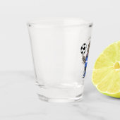 かわいいおもしろいコモドドラゴンの遊サッカー漫画 ショットグラス (左)