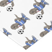 かわいいおもしろいコモドドラゴンの遊サッカー漫画 ショートテーブルランナー (コーナー)