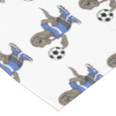 かわいいおもしろいコモドドラゴンの遊サッカー漫画 テーブルクロス (アングル)