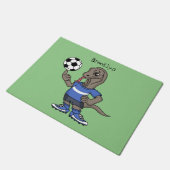 かわいいおもしろいコモドドラゴンの遊サッカー漫画 ドアマット (アングル)