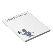 かわいいおもしろいコモドドラゴンの遊サッカー漫画 ノートパッド (アングル)