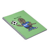 かわいいおもしろいコモドドラゴンの遊サッカー漫画 ノートブック (右側)