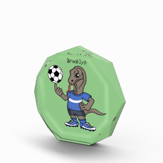 かわいいおもしろいコモドドラゴンの遊サッカー漫画 フォトブロック (右)