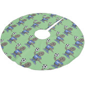 かわいいおもしろいコモドドラゴンの遊サッカー漫画 ブラッシュドポリエステルツリースカート (アングル)