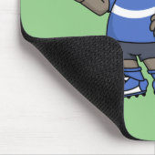 かわいいおもしろいコモドドラゴンの遊サッカー漫画 マウスパッド (コーナー)