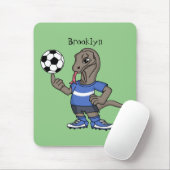 かわいいおもしろいコモドドラゴンの遊サッカー漫画 マウスパッド (マウス)