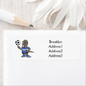 かわいいおもしろいコモドドラゴンの遊サッカー漫画 ラベル (インサイチュ)