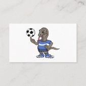 かわいいおもしろいコモドドラゴンの遊サッカー漫画 名刺 (裏面)