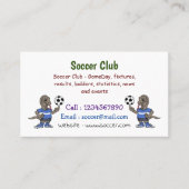 かわいいおもしろいコモドドラゴンの遊サッカー漫画 名刺 (正面)