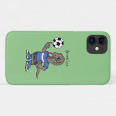 かわいいおもしろいコモドドラゴンの遊サッカー漫画 Case-Mate iPhoneケース (裏面(横))