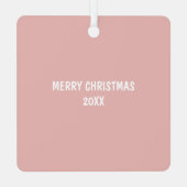 かわいいおもしろいコーヒーカップ配偶者カップルのクリスマス メタルオーナメント (裏面)