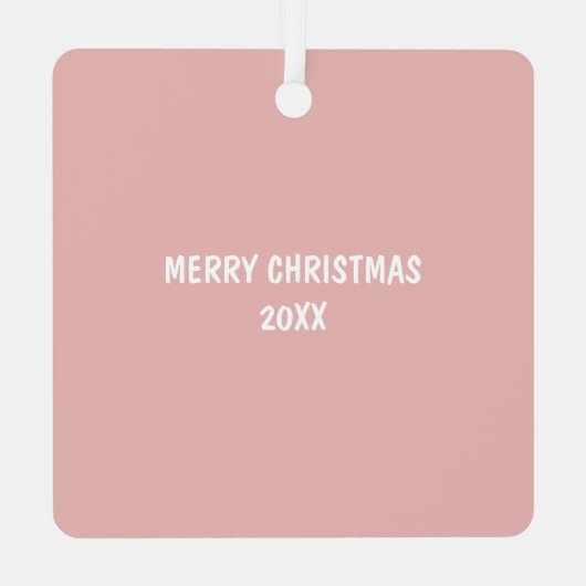 かわいいおもしろいコーヒーカップ配偶者カップルのクリスマス メタルオーナメント (裏面)