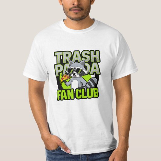 かわいいおもしろいゴミのパンダデザイン Tシャツ (正面)