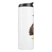 かわいいおもしろいサッカー感謝祭トルコ少年 タンブラー (回転左)