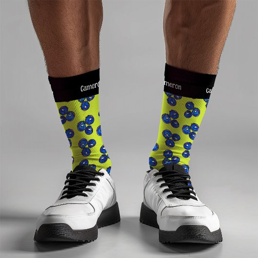 かわいいおもしろいサマーナグブルーベリーモダントレンディー10代の ソックス