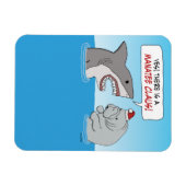 かわいいおもしろいサメとマナティークロース マグネット (横)
