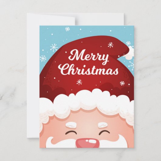 かわいいおもしろいサンタクリスマスホリデーカード シーズンカード (正面)