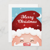 かわいいおもしろいサンタクリスマスホリデーカード シーズンカード (正面/裏面)
