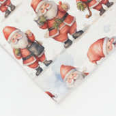 かわいいおもしろいサンタクロースお目出しクリスマスプレゼント フリースブランケット (角)