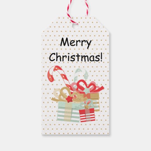 かわいいおもしろいサンタクロースパーソナライズされたクリスマス ギフトタグ (裏面)