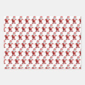 かわいいおもしろいサンタトナディアスケートボードスクーター ラッピングペーパーシート (正面3)