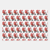 かわいいおもしろいサンタトナディアスケートボードスクーター ラッピングペーパーシート (正面2)