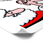 かわいいおもしろいサンタフォトメトリックテストの漫画 ポスター (角)