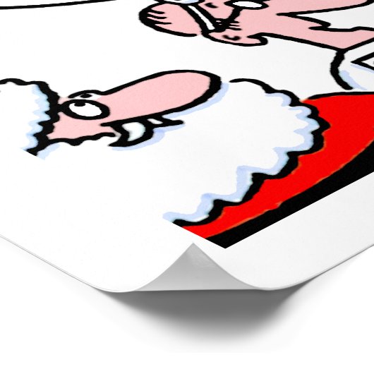 かわいいおもしろいサンタフォトメトリックテストの漫画 ポスター (角)