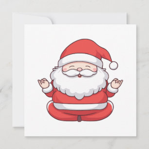 かわいいおもしろいサンタ・ヨガ・メディテーション