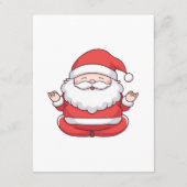 かわいいおもしろいサンタ・ヨガ・メディテーション エンクロージャーカード (裏面)