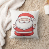 かわいいおもしろいサンタ・ヨガ・メディテーション クッション (ブランケット)