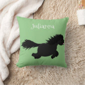 かわいいおもしろいシェトランドポニー漫画イラストレーション クッション (ブランケット)