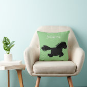 かわいいおもしろいシェトランドポニー漫画イラストレーション クッション (椅子)