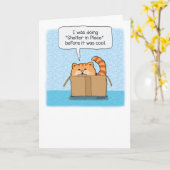 かわいいおもしろいシェルターinプレース カード (黄色い花)