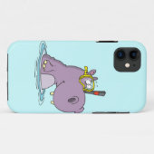 かわいいおもしろいシュノーケリング泳ぐヒッポ Case-Mate iPhoneケース (裏面(横))