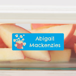 かわいいおもしろいジャンプのポップコーンパーソナライズされた漫画 ラベル