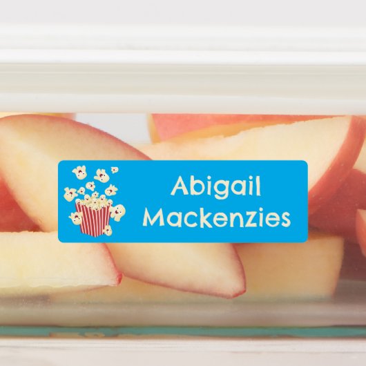 かわいいおもしろいジャンプのポップコーンパーソナライズされた漫画 ラベル (貼付)