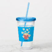 かわいいおもしろいジャンプのポップコーン漫画 アクリルタンブラー (裏面)