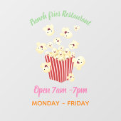 かわいいおもしろいジャンプのポップコーン漫画 ウィンドウサイン (シート)